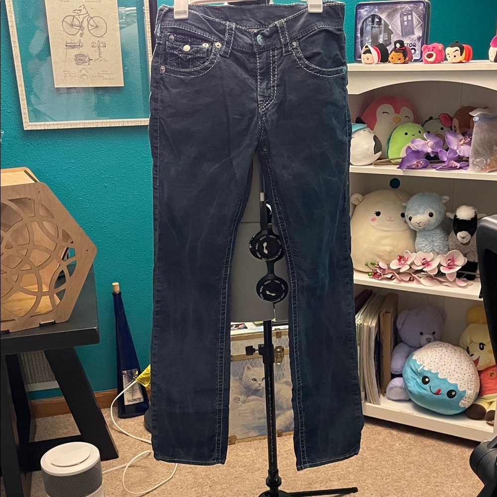 True Religion Blue Corduroy Jeans 29 straight